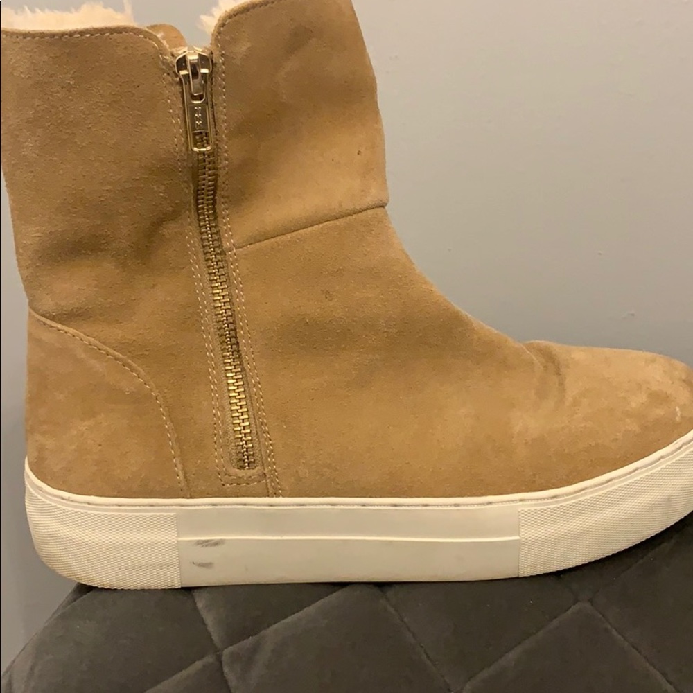 Camel suede J Slides - Picture 5 of 6